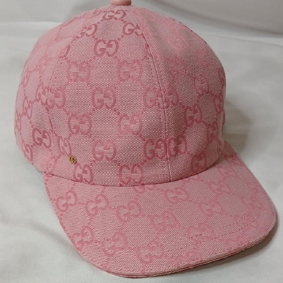 Gucci Accessories - Gucci Pink Logo Baseball Cap